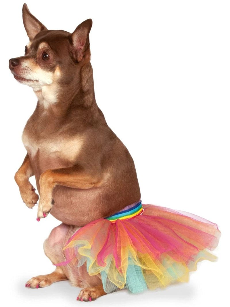 Rubie's Pet Costume Tutu, Rainbow, Medium/Large